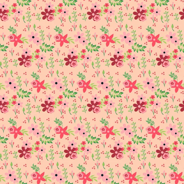 Classic Wallpaper Vintage Flower Pattern Background — Stock Vector