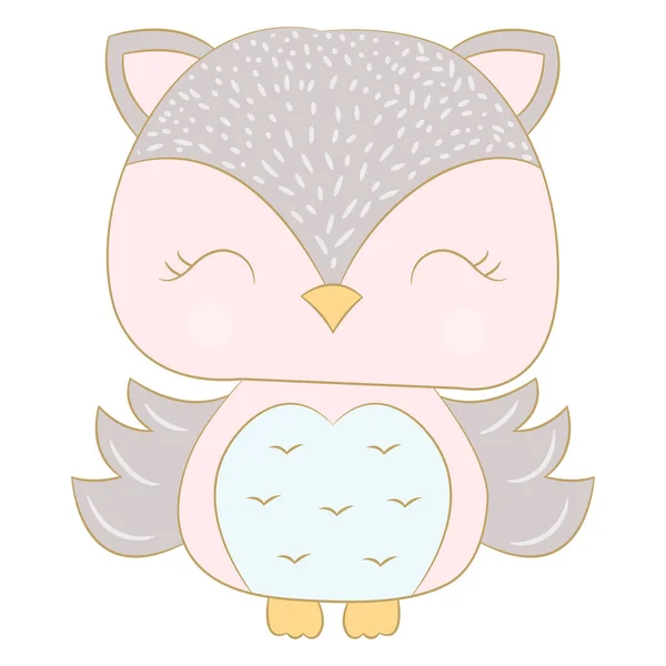 Cute Owl Children Illustration Owl Vector Illustration — Stock Vector