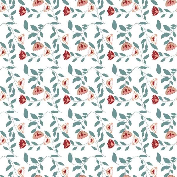 Piękny Bezszwowy Wzór Kwiatami Wykorzystanie Tle Druki Tekstylne Okładki Tapeta — Wektor stockowy