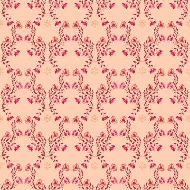 Çiçekli Güzel Kusursuz Desen, Arkaplan, Tekstil İzleri, Kapaklar, Duvar Kağıdı İçin Kullan.