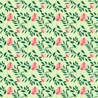 Çiçekli Güzel Kusursuz Desen, Arkaplan, Tekstil İzleri, Kapaklar, Duvar Kağıdı İçin Kullan.