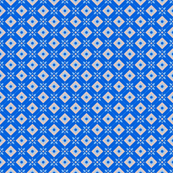 Blue Moroccan Tile Pattern Vector Vector Illustration — Stock Vector