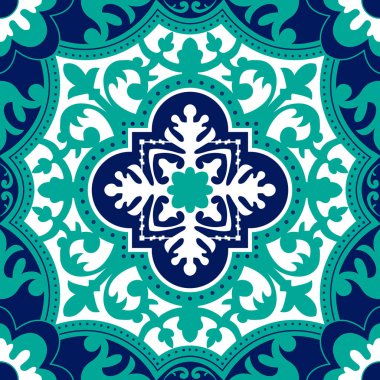 Talavera deseni. Fas fayans mozaiği. 