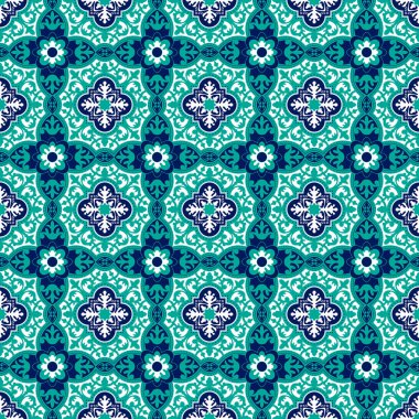 Talavera deseni. Fas fayans mozaiği. 