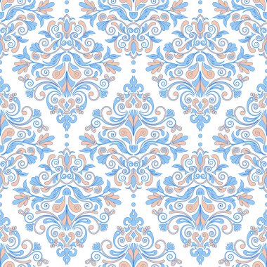 Çiçek duvar kağıdı. Klasik Barok çiçekli süs. Kusursuz vintage desen 