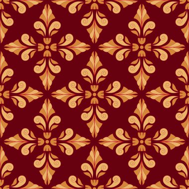 Çiçek duvar kağıdı. Klasik Barok çiçekli süs. Kusursuz vintage desen 