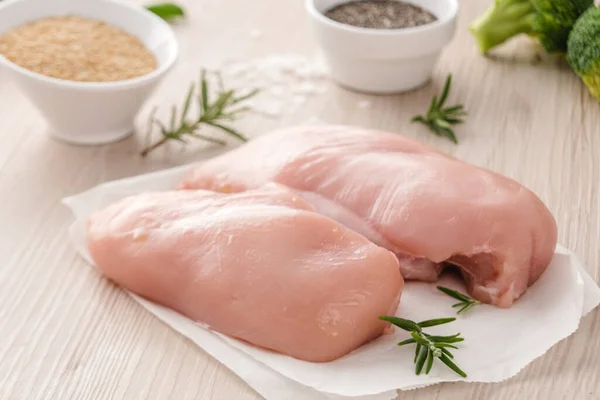 Raw Chicken Breast Healthy Food — Stock Photo, Image