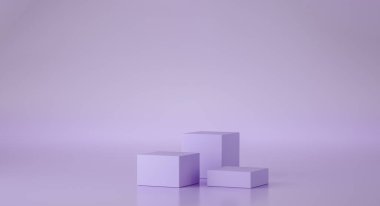 Ürün tasarımı için geometrik şekil podyumunu düzenle, 3D görüntüleme