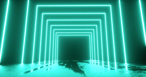 Abstract neon licht achtergrond. 3d Render — Stockfoto