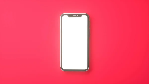 Conjunto Mockup Smartphone Realista Renderização Telefone Celular Branco Design Tela — Fotografia de Stock