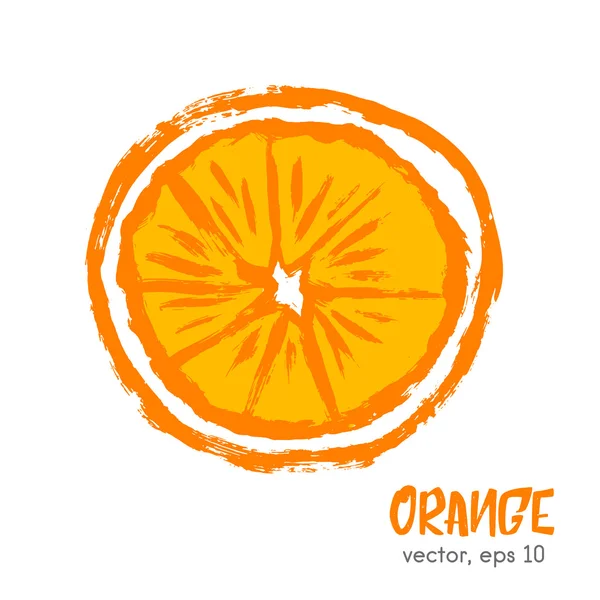 Ilustración bosquejada de frutas y verduras de naranja. Dibujado a mano — Vector de stock