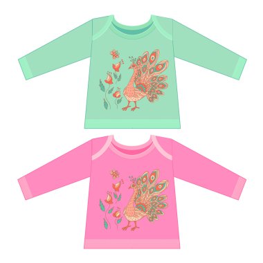 Çocuklar için boyama kitabı. Yarım yamalak küçük pembe peacock çiçekli