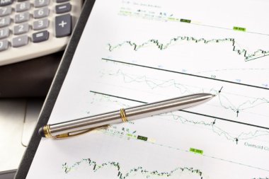 Financial charts and graphs clipart