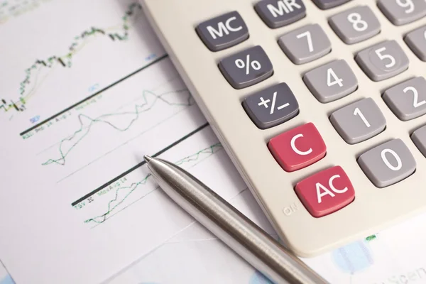 Financial Charts Graphs Table Office Working Area — Stock Photo, Image