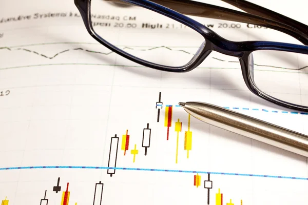 Financial charts and graphs — Stock Photo, Image