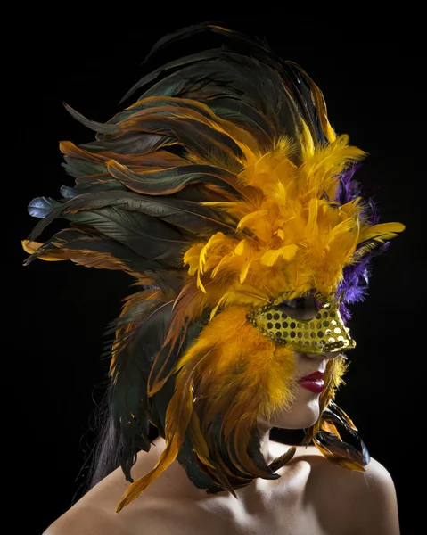 Woman wearing mask Royalty Free Stock Images