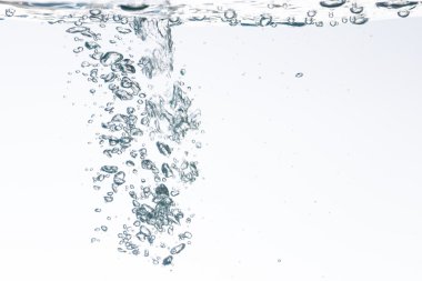 Mavi kabarcıkları suyun altında