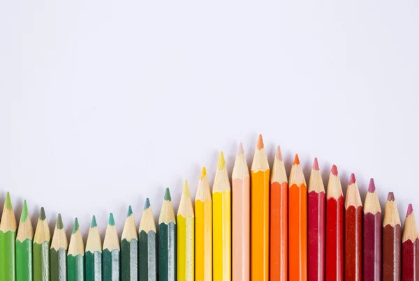 Line of colored pencils — Stock Photo, Image