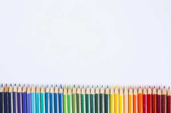 Línea de lápices de colores — Foto de Stock