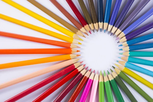 Lápices de madera de colores — Foto de Stock