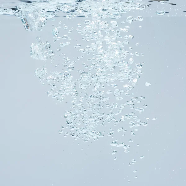 Blue bubbles underwater — Stock Photo, Image