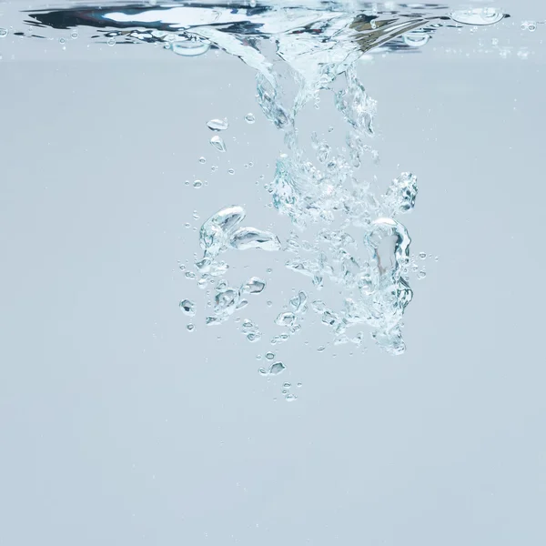 Blue bubbles underwater — Stock Photo, Image