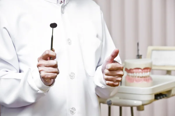 Zahnarzt Mit Backenzahn Zahnärztliches Konzept — Stockfoto