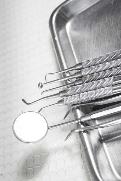 Metallic dentist tools — Stock Photo, Image