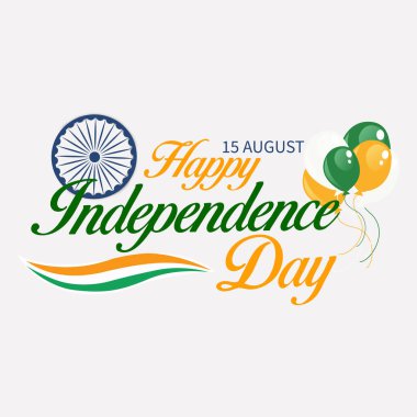 vector illustration of independence day. 15 August vector design. holiday graphic icons. 