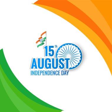 vector illustration of independence day. 15 August vector design. holiday graphic icons. 