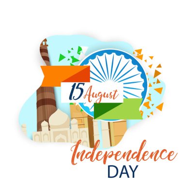 vector illustration of independence day. 15 August vector design. holiday graphic icons. 