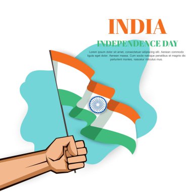 vector illustration of independence day. 15 August vector design. holiday graphic icons. 