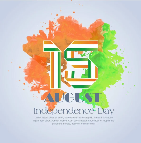 Vector Illustration Independence Day August Vector Design Holiday Graphic Icons — Stockvector
