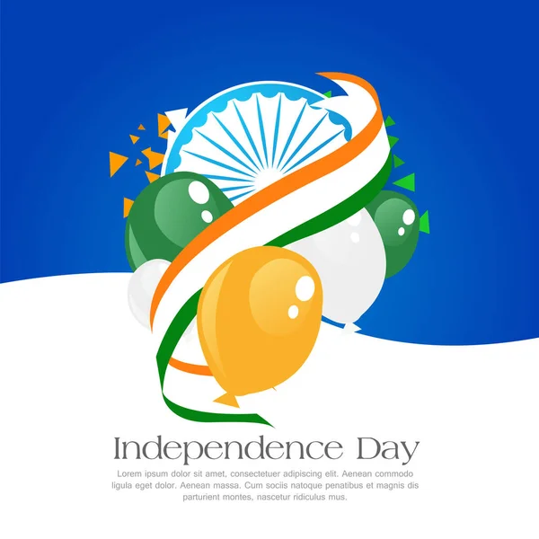 Vector Illustration Independence Day August Vector Design Holiday Graphic Icons — ストックベクタ