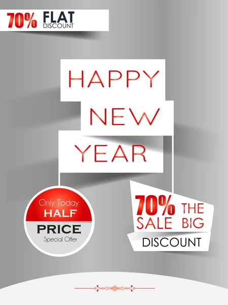 Flyer for New Year offer — Stock Vector