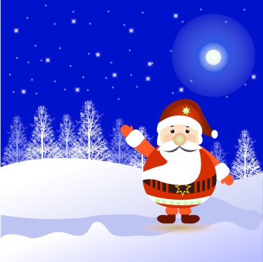 Noel Baba yeni yıl kartı