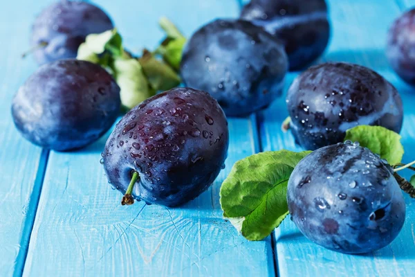 Crop of ripe plums — Stock Photo, Image