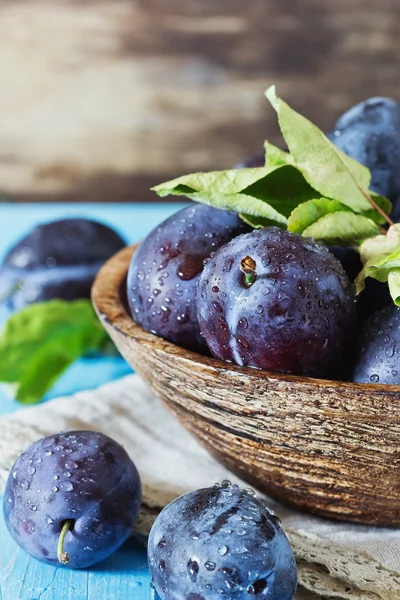 Crop of ripe plums — Stock Photo, Image