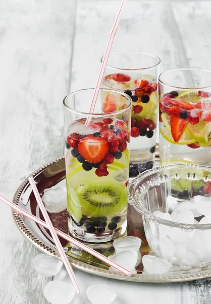 cool drink with fresh berries