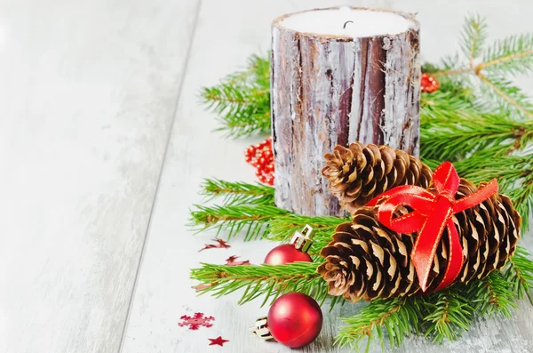 Large christmas candle — Stock Photo, Image