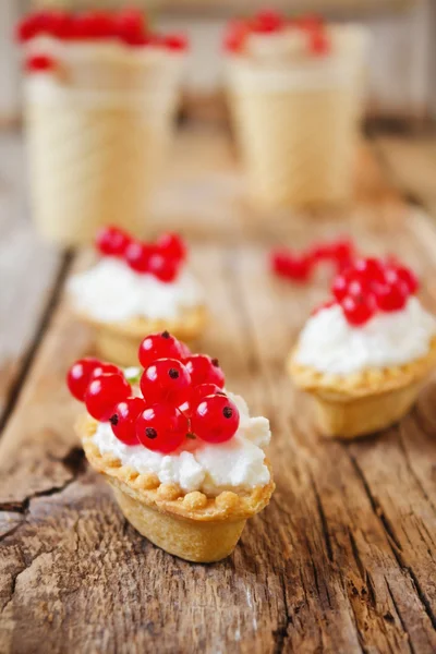 Törtchen mit Quark — Stockfoto