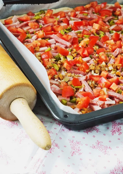 Ingredients for pizza — Stock Photo, Image