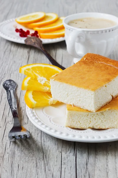 Cottage cheese casserole — Stock Photo, Image