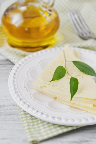 Porzione di formaggio fresco — Foto Stock