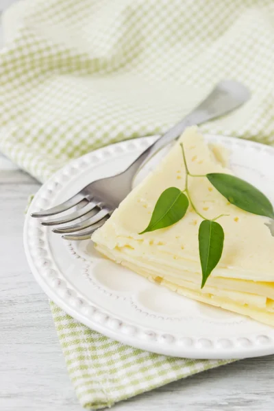 Porzione di formaggio fresco — Foto Stock