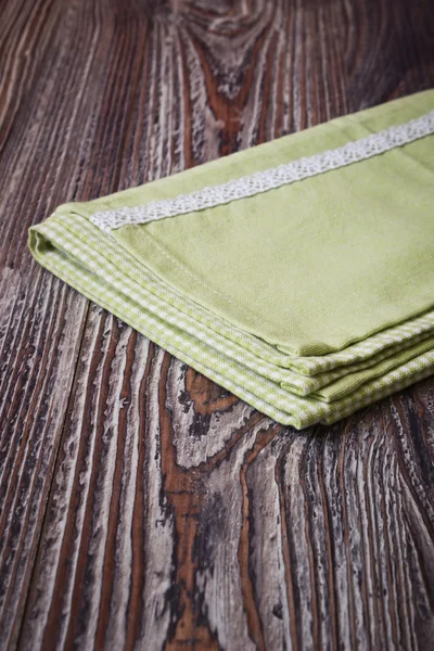 Green kitchen  towel — Stock Photo, Image