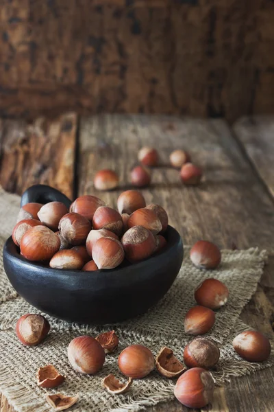 Hazelnuts — Fotografie, imagine de stoc