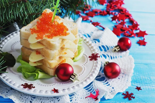 Christmas smörgåsar — Stockfoto