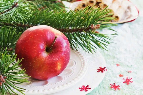 Kerstmis apple — Stockfoto