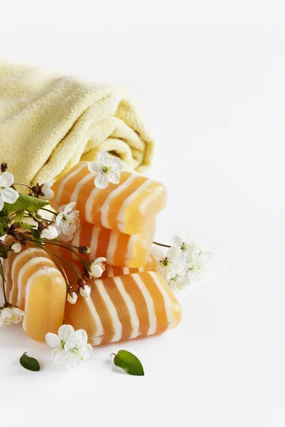 Bars of glycerine soap — Stock Photo, Image